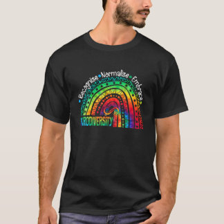 Autism Awareness Month Neurodiversity Rainbow Tren T-Shirt