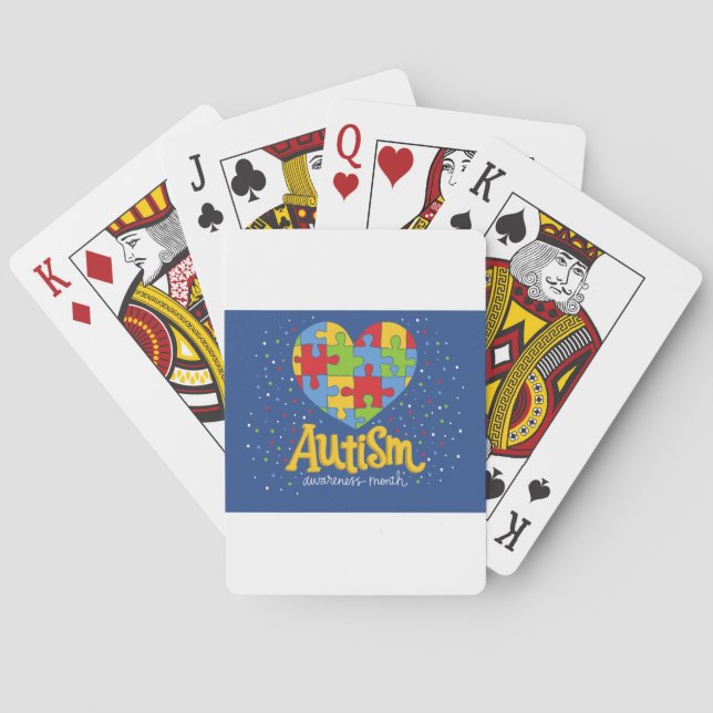 autism awareness month playing cards (Back)
