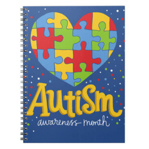 autism awareness month spiral notebook