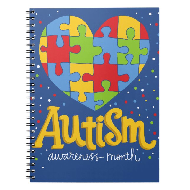autism awareness month spiral notebook (Front)