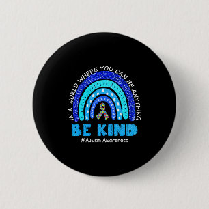 Autism Awareness Month Support Be Kind Puzzle Piec 6 Cm Round Badge