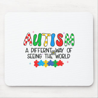 Autism Awareness Month Support Seeing The World Di Mouse Pad