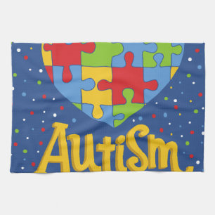 autism awareness month tea towel