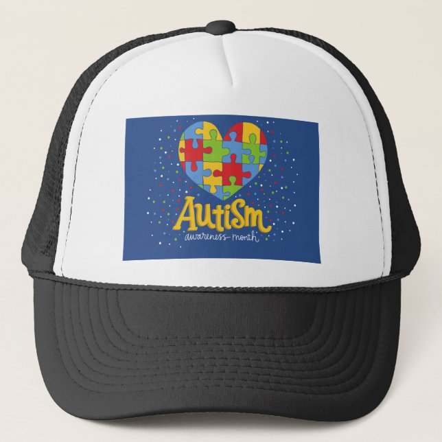 autism awareness month trucker hat (Front)