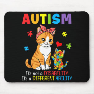 Autism Awareness Mother Cat Different Ability Puzz Mouse Pad