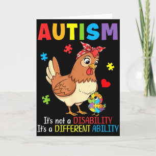 Autism Awareness Mother Chicken Different Ability  Card
