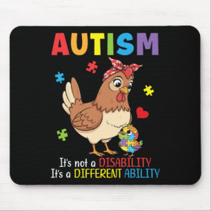 Autism Awareness Mother Chicken Different Ability  Mouse Pad