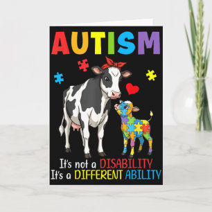 Autism Awareness Mother Cow Different Ability Puzz Card