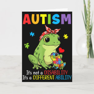 Autism Awareness Mother Frog Different Ability Puz Card