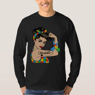 Autism Awareness Mother Mom Unbreakable Strong Wom T-Shirt