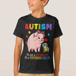 Autism Awareness Mother Pig Different Ability Puzz T-Shirt