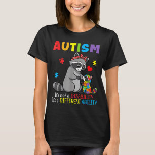 Autism Awareness Mother Raccoon Different Ability T-Shirt