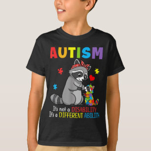Autism Awareness Mother Raccoon Different Ability T-Shirt