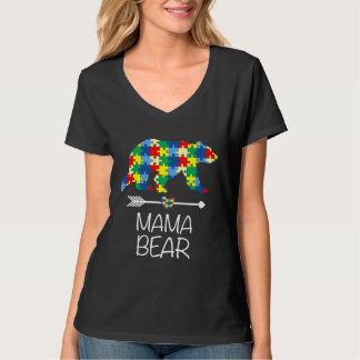Autism Awareness Mum Bear Autism T-Shirt