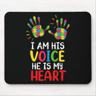 Autism Awareness Mum Dad Mouse Pad