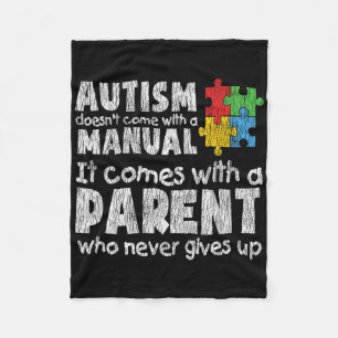 Autism Awareness Mum Dad Parents Autistic Kids Awa Fleece Blanket