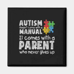 Autism Awareness Mum Dad Parents Autistic Kids Awa Magnet