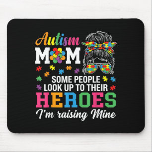Autism Awareness Mum Raising Heroes Women Mothers Mouse Pad