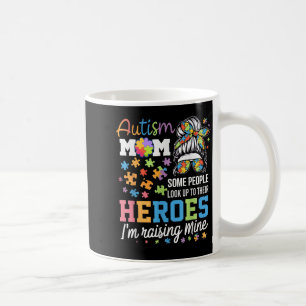 Autism Awareness Mum Raising Heroes Womens Autisti Coffee Mug