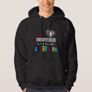Autism Awareness My Brother Is My SuperheroLegging Hoodie