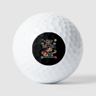 Autism Awareness Nana Puzzle Heart Grandma Gift Golf Balls