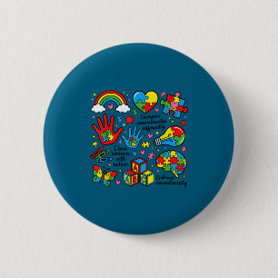 Autism awareness neurodiversity awareness asd men 6 cm round badge