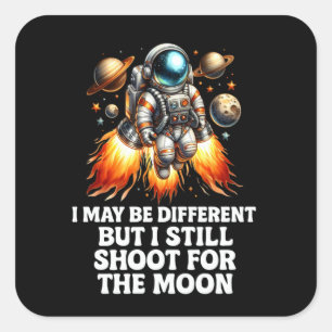 Autism Awareness & Neurodiversity Pride- Shoot For Square Sticker