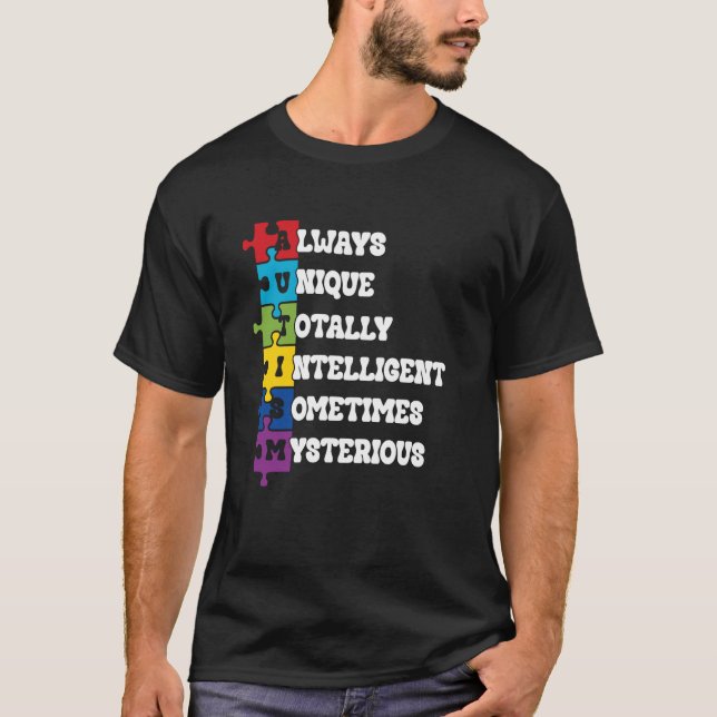 Autism Awareness- Neurodiversity Pride - Support I T-Shirt (Front)