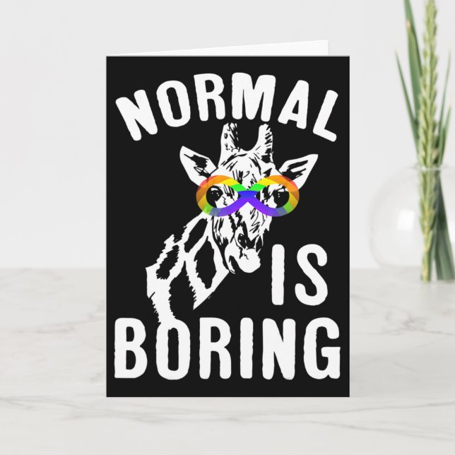 Autism Awareness Normal Is Boring Infinity Symbol  Card (Front)
