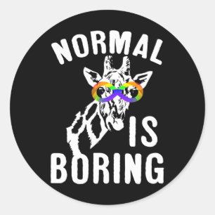 Autism Awareness Normal Is Boring Infinity Symbol  Classic Round Sticker