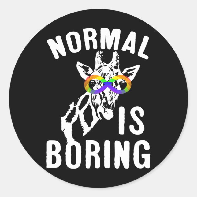 Autism Awareness Normal Is Boring Infinity Symbol  Classic Round Sticker (Front)