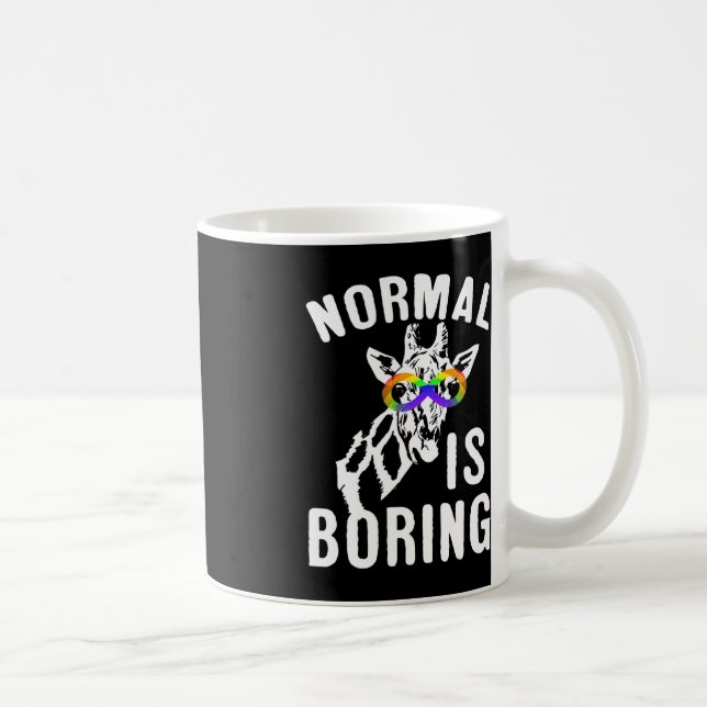 Autism Awareness  Normal Is Boring Infinity Symbol Coffee Mug (Right)