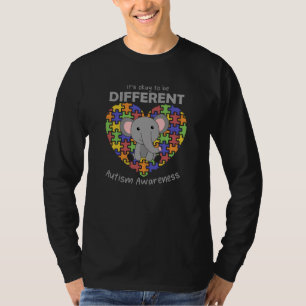 Autism Awareness Okay To Be Different Elephant T-Shirt