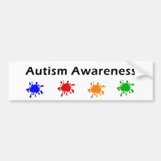 Autism Awareness Paint Bumper Sticker