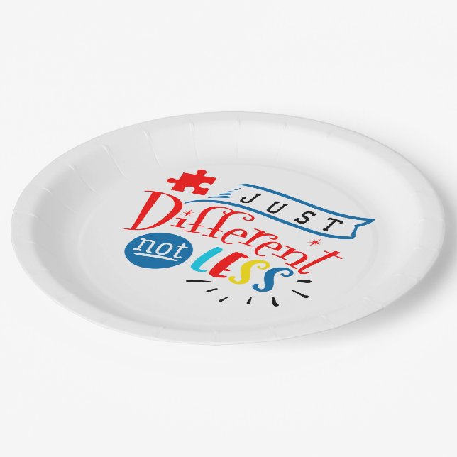 Autism Awareness Paper Plate (Angled)