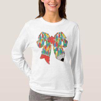 Autism Awareness Pencil Bow T-Shirt
