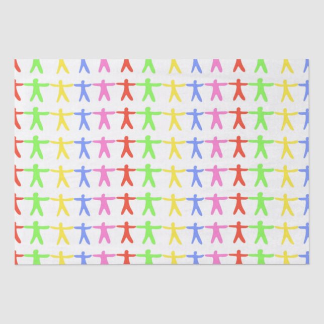 Autism Awareness People Tissue Paper (Front)