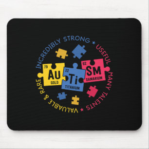 Autism Awareness Periodic Puzzle Science Teacher Mouse Pad