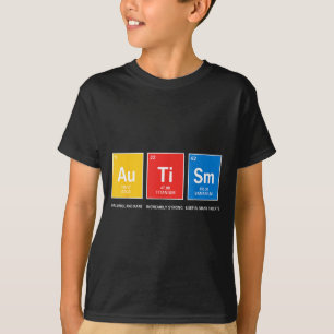 Autism awareness periodic table asd women men kids T-Shirt