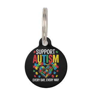 Autism awareness pet tag