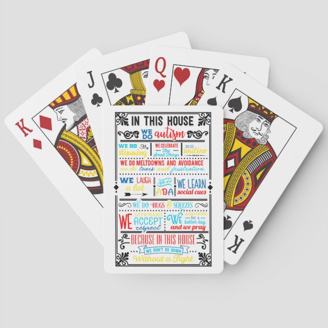 Autism Awareness Playing Cards (Back)