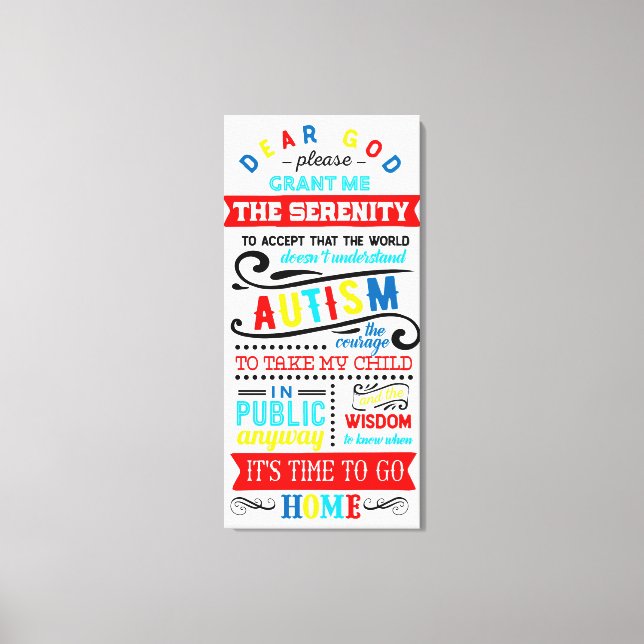 Autism  Awareness Premium Wrapped Canvas (Gloss) (Front)