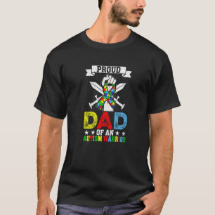 Autism awareness proud autism Dad warrior family m T-Shirt