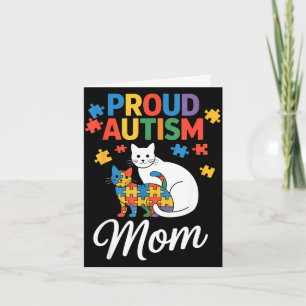 Autism awareness proud autism mum card
