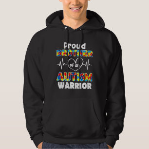 Autism Awareness Proud Brother Of An Autism Warrio Hoodie
