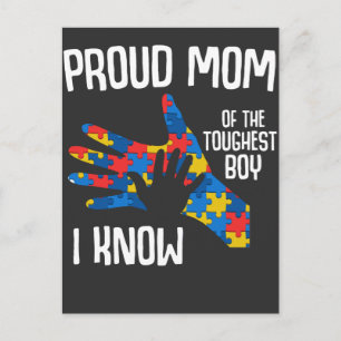Autism Awareness Proud Mum Autistic Kid Postcard