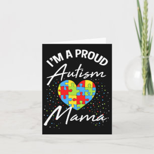 Autism Awareness Proud Mum Puzzle Heart Cool Paren Card
