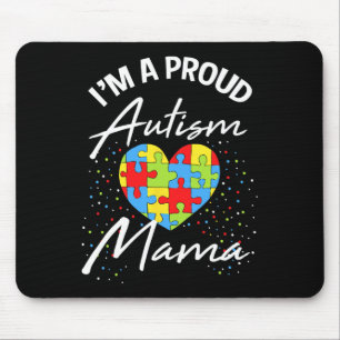 Autism Awareness Proud Mum Puzzle Heart Cool Paren Mouse Pad