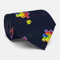 Autism Awareness Purple Yellow Puzzles