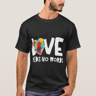 Autism awareness puzzle and heart for men, women, T-Shirt